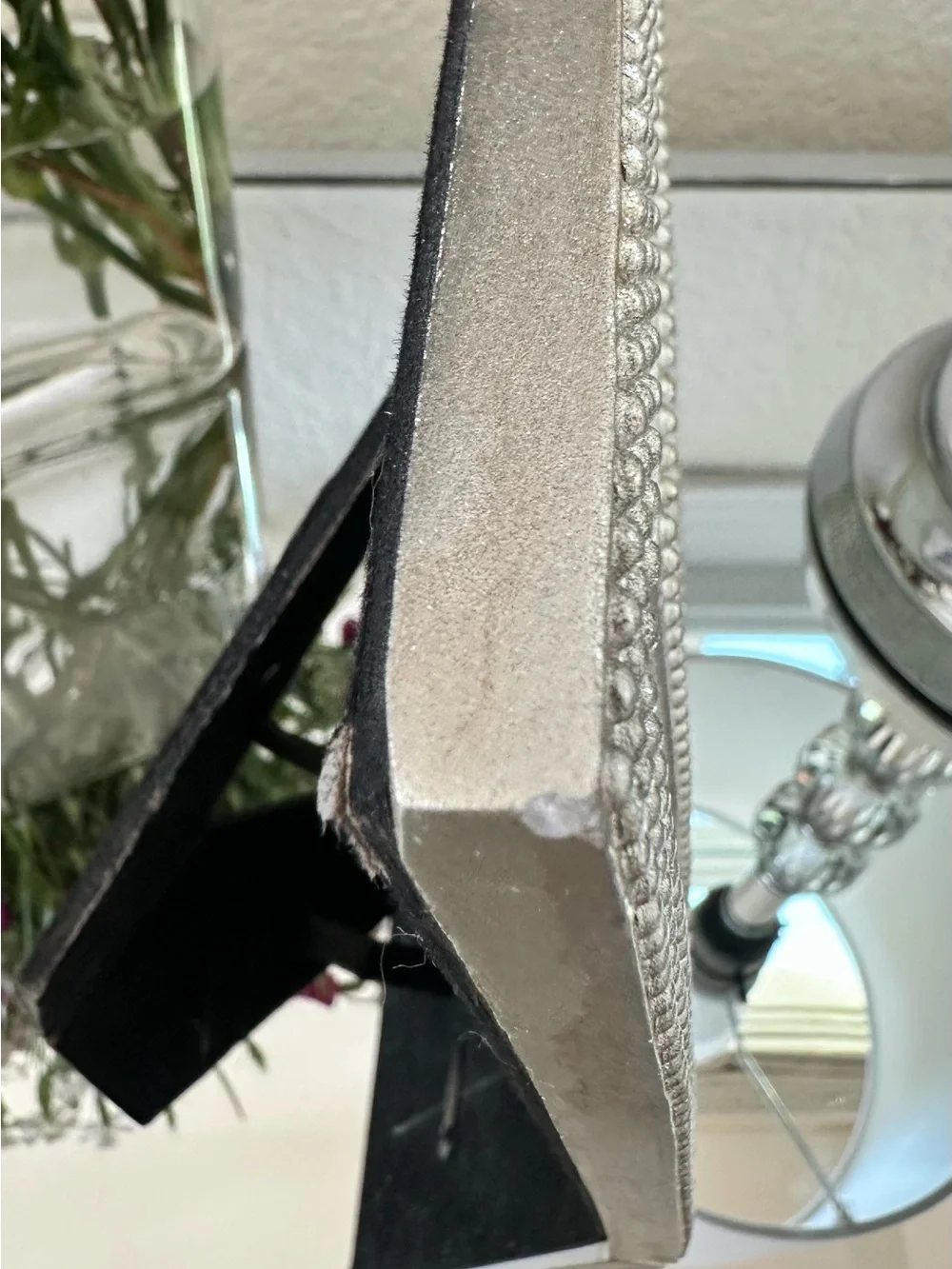 Nicole Miller Silver-Tone Beaded Picture Frame